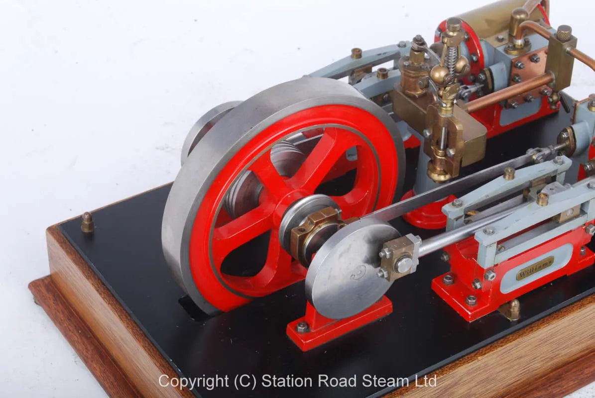 Twin cylinder mill engine with governor