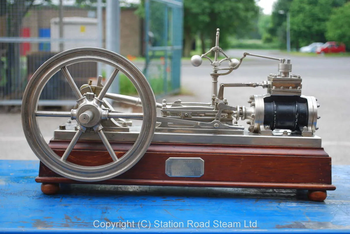 Presentation model mill engine, nickel plate finish
