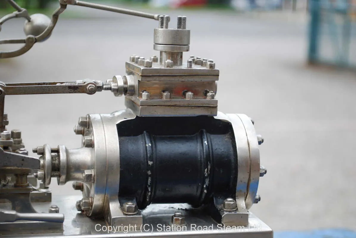 Presentation model mill engine, nickel plate finish
