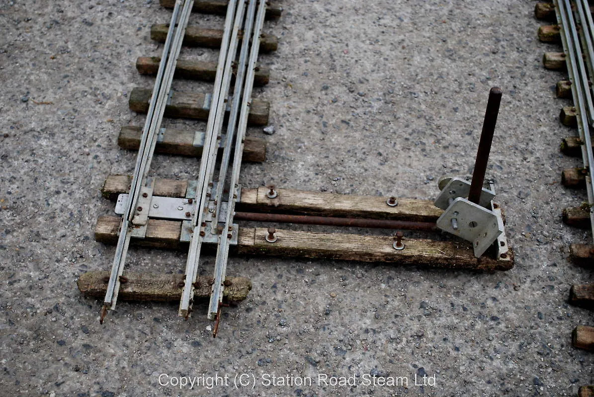 Three 3 1/2 & 5 inch gauge turnouts
