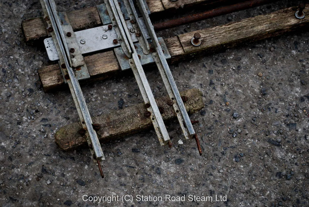 Three 3 1/2 & 5 inch gauge turnouts