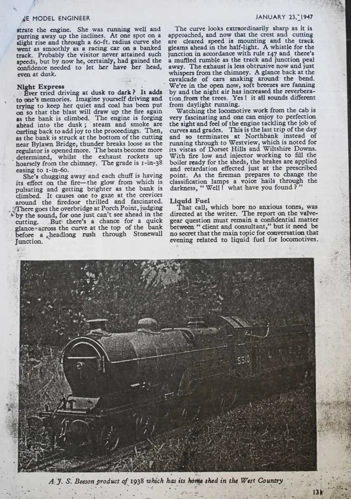 7 1/4 inch gauge Great Central "Director"