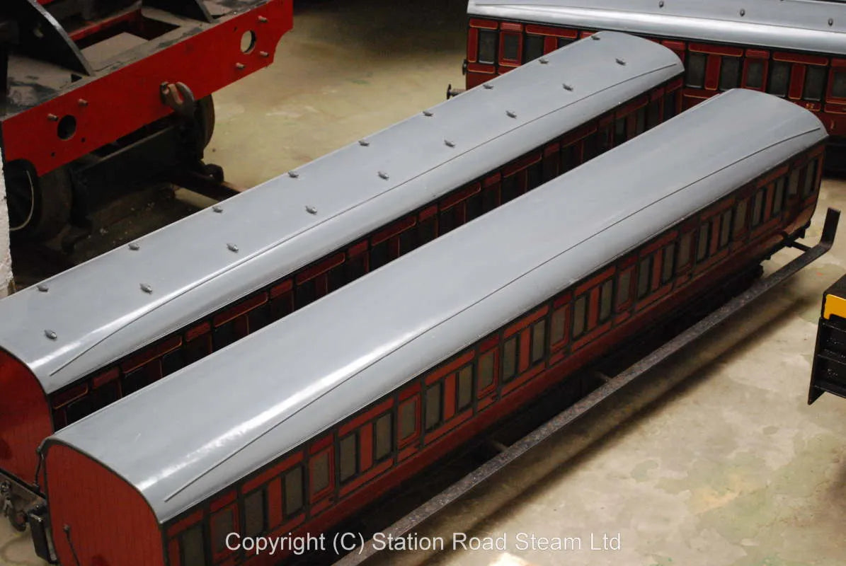 Four 5 inch gauge Aristocraft LMS coaches