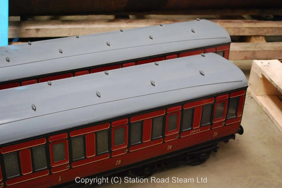 Four 5 inch gauge Aristocraft LMS coaches