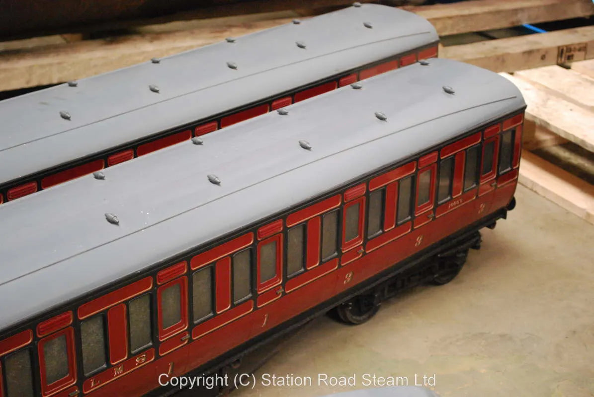 Four 5 inch gauge Aristocraft LMS coaches