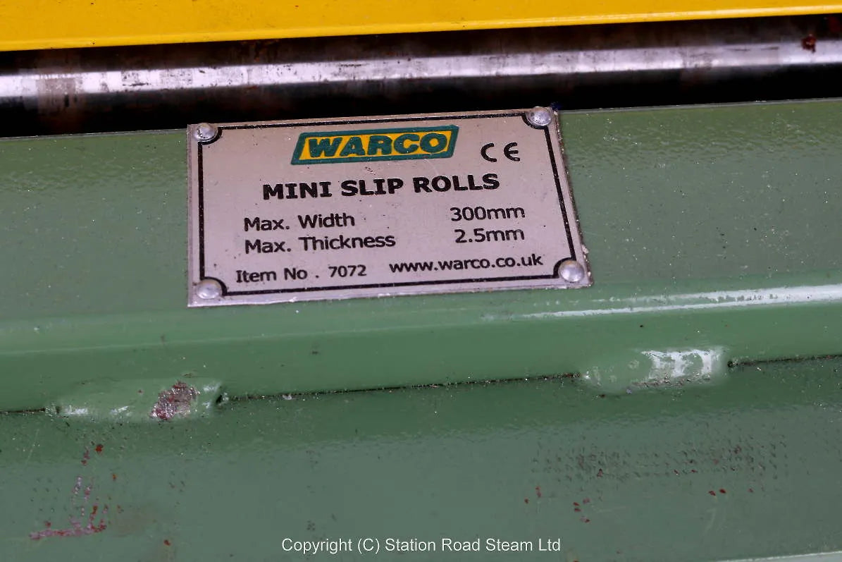 Warco bending rolls