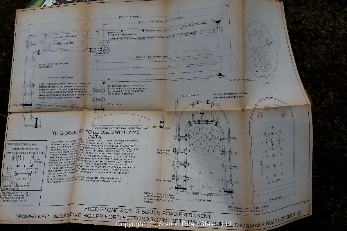 Parts for 2 inch scale Burrell "Thetford Town" Showmans engine