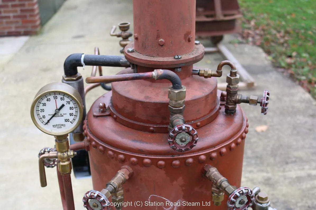 Vertical boiler with steam pump