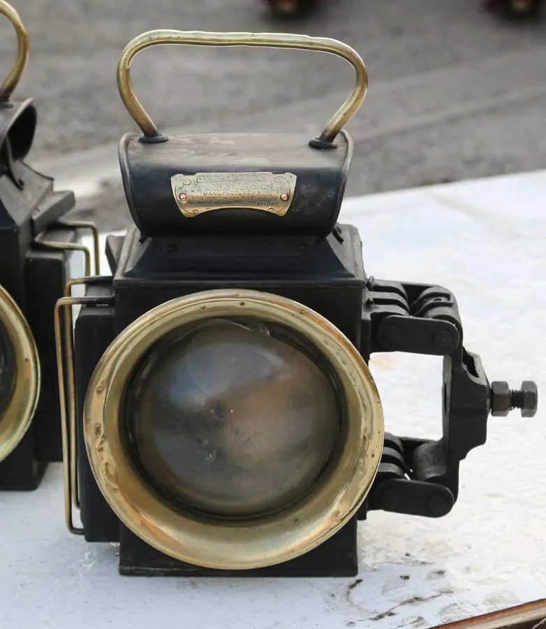 Pair J & R Oldfield "Dependence" oil lamps