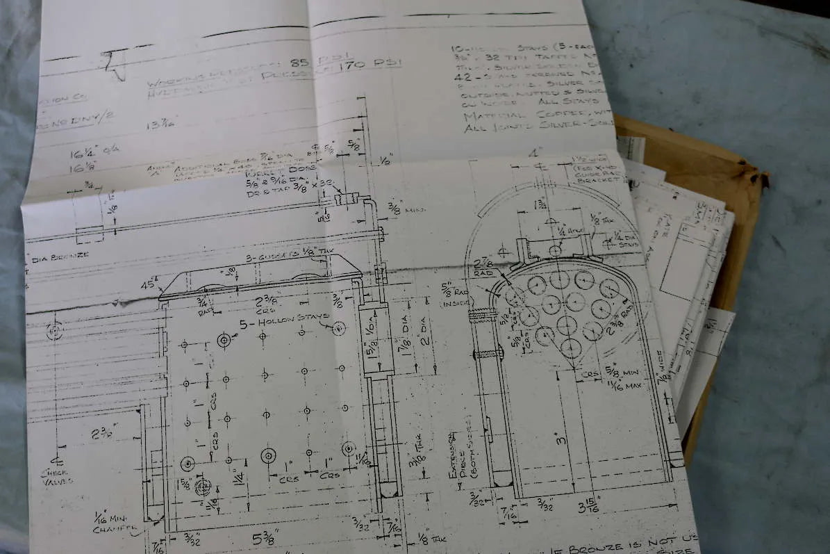Boiler, parts & castings for 2 inch scale Durham & North Yorkshire traction engine