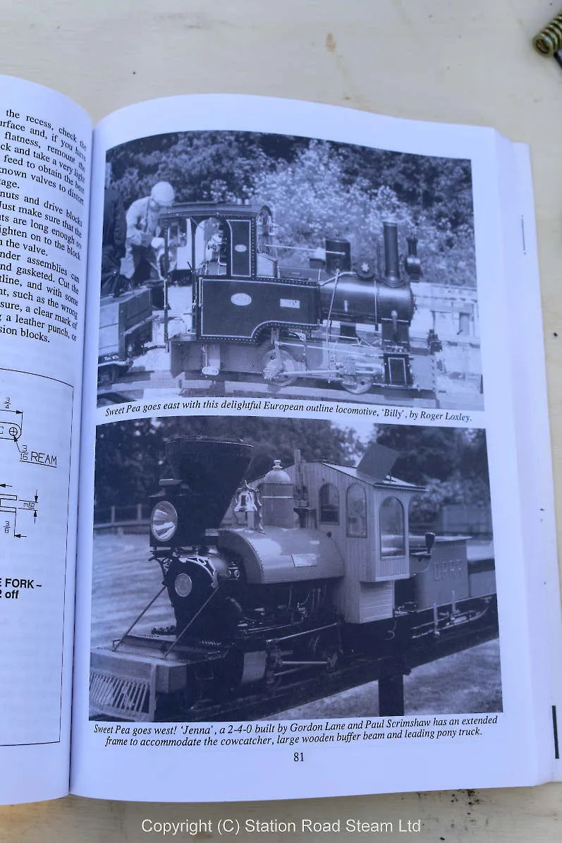 5 inch gauge Sweet Pea frames, castings,drawings & book