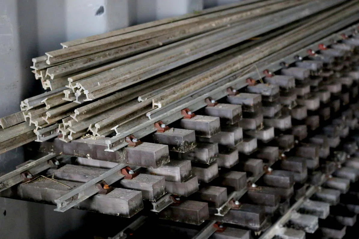 Quantity 5 inch gauge track panels, rail and sleepers