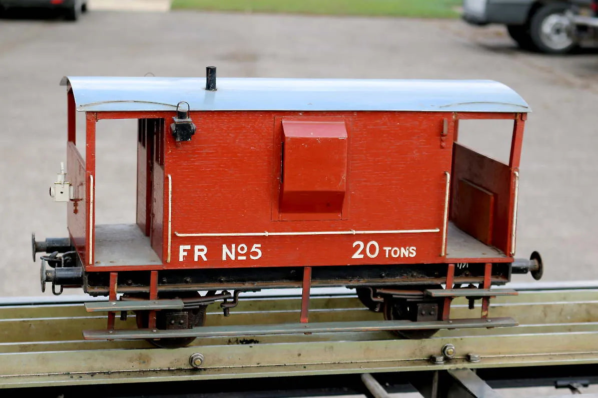 Four 5 inch gauge wagons