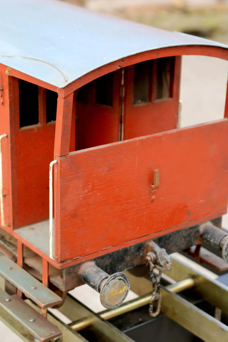 Four 5 inch gauge wagons