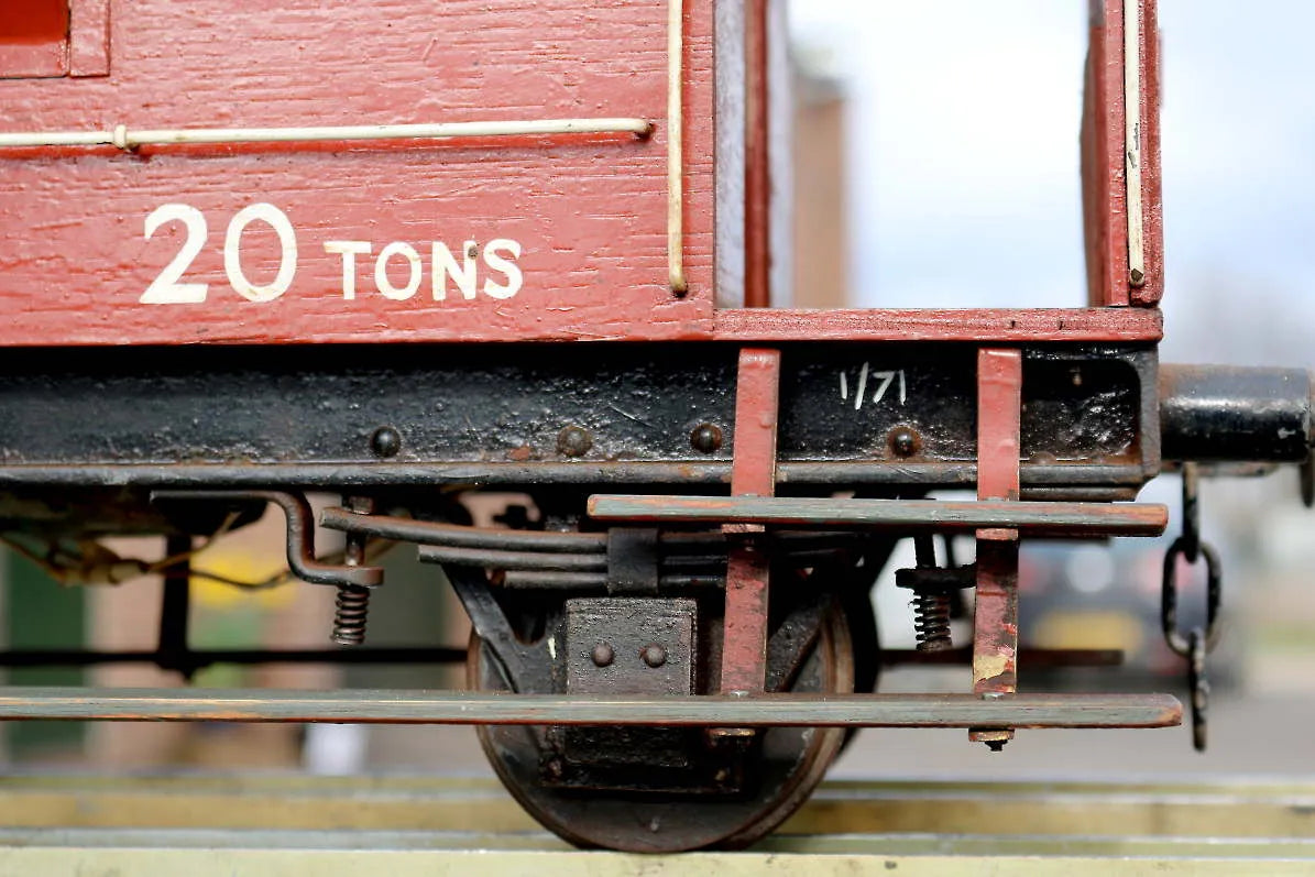 Four 5 inch gauge wagons
