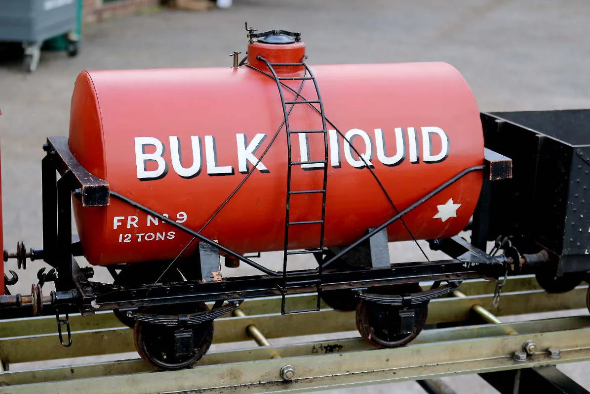 Four 5 inch gauge wagons