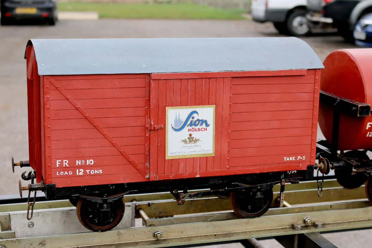 Four 5 inch gauge wagons