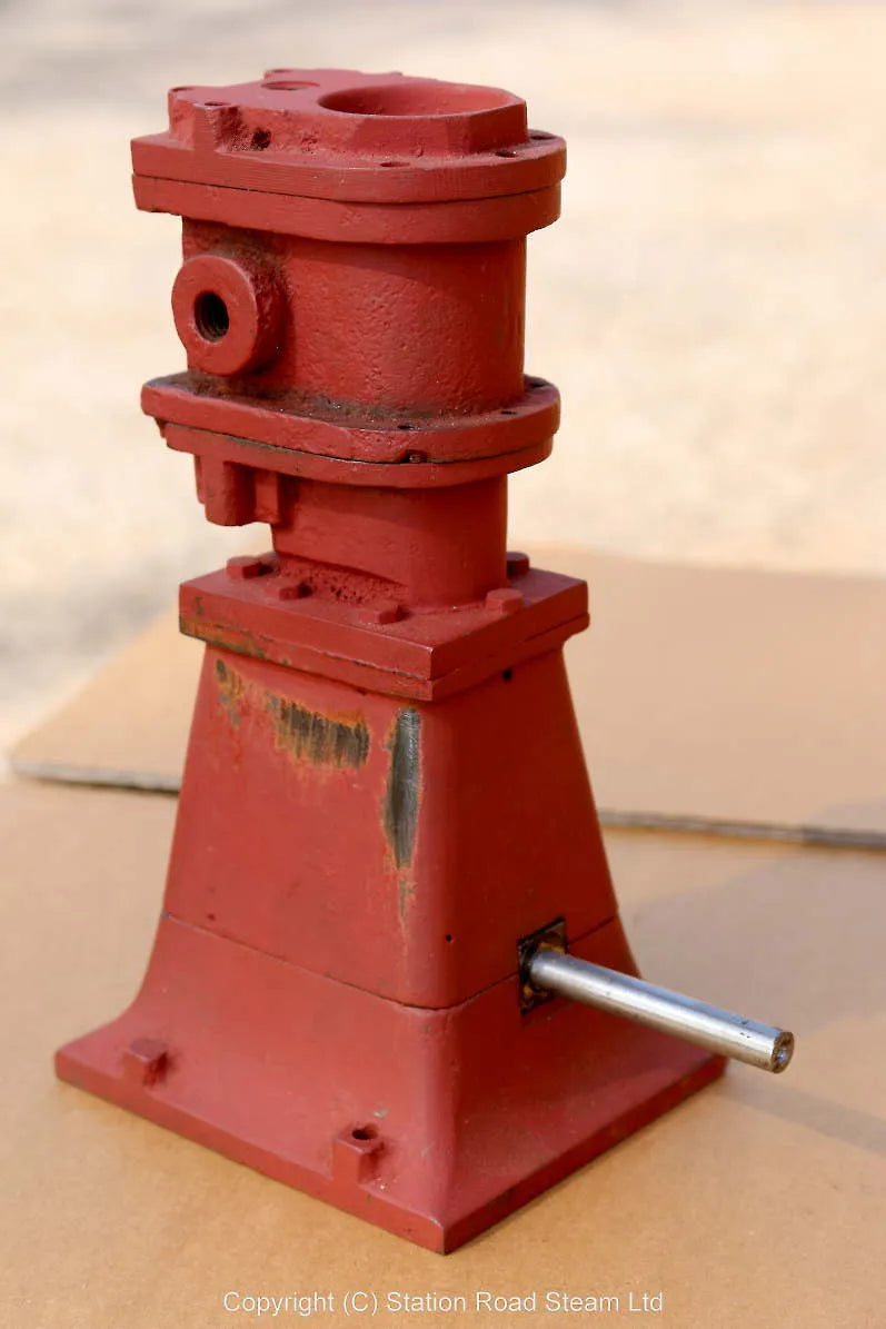 Part-built piston valve vertical engine