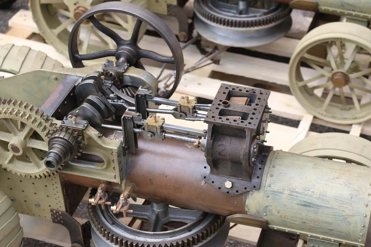Pair part built Fowler BB1 ploughing engines