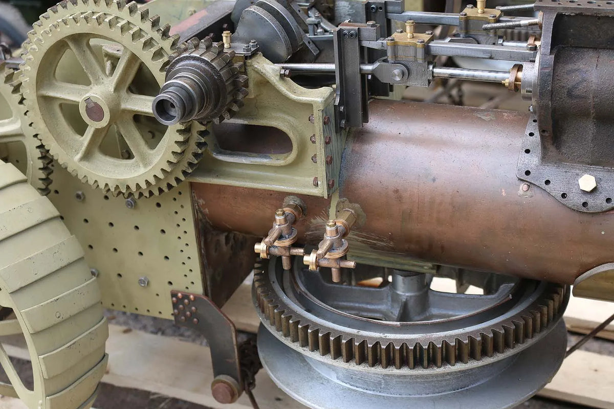 Pair part built Fowler BB1 ploughing engines
