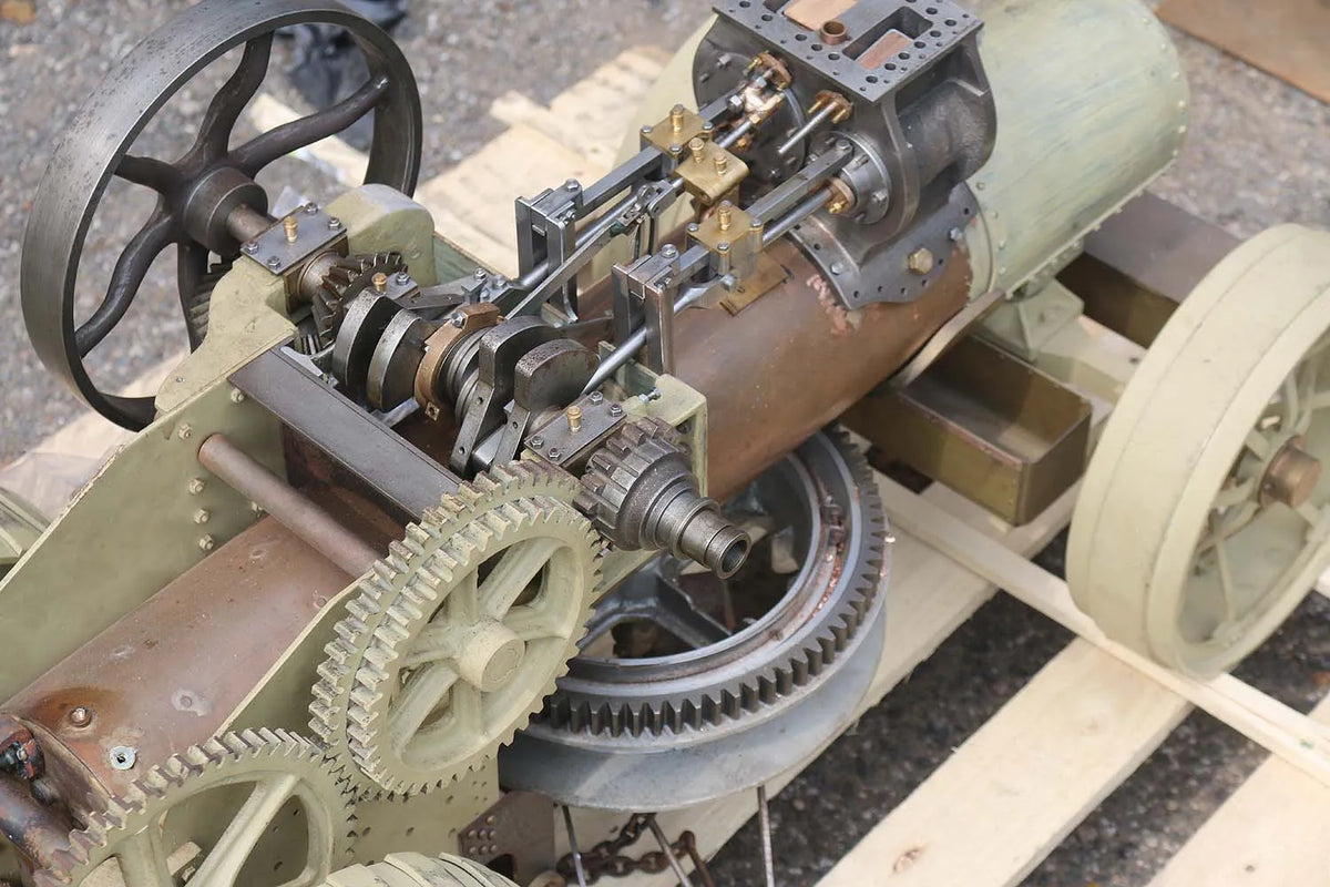 Pair part built Fowler BB1 ploughing engines
