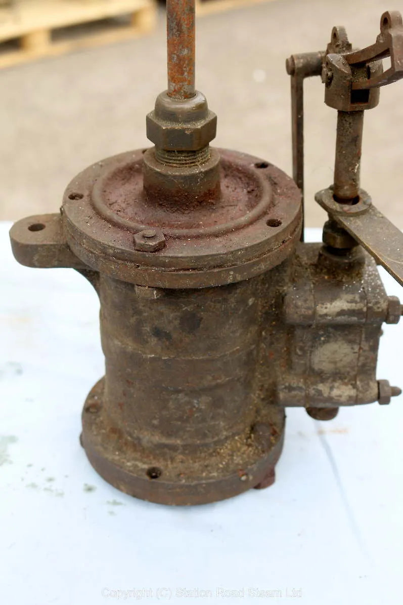 Large old dismantled V-twin engine