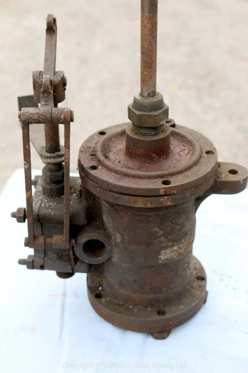 Large old dismantled V-twin engine