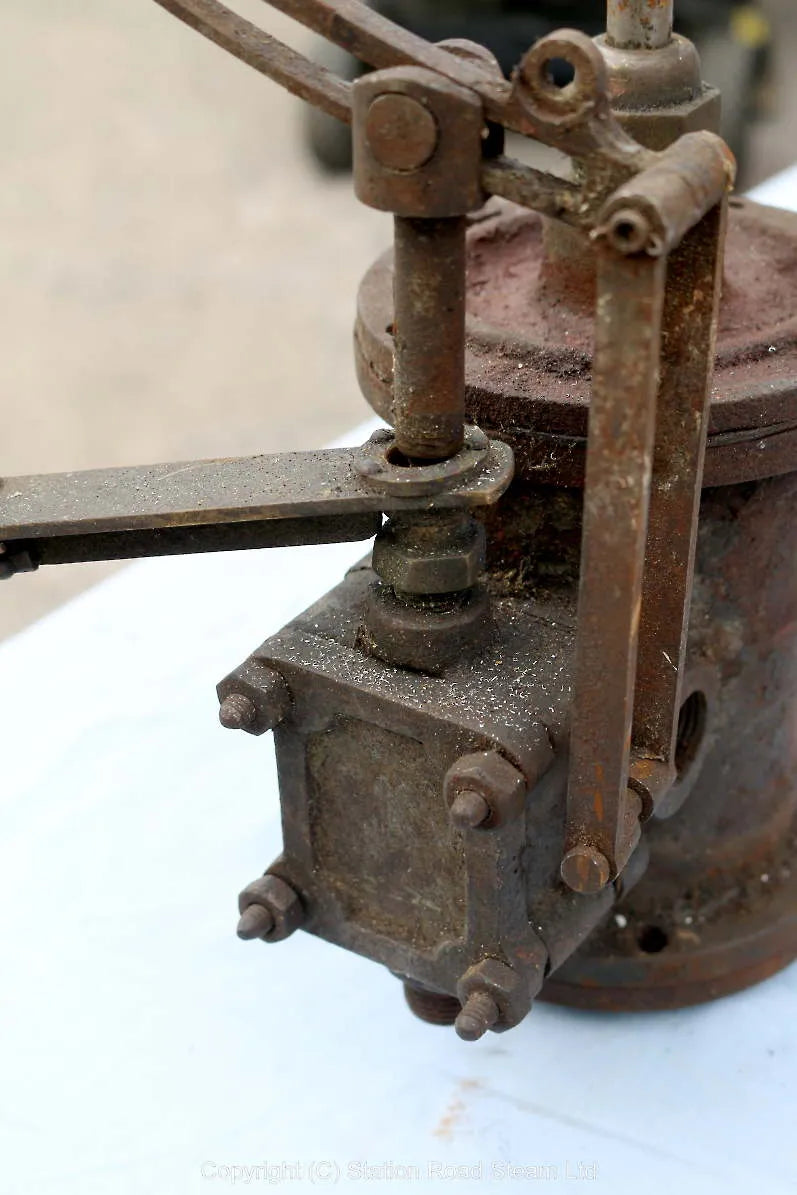 Large old dismantled V-twin engine