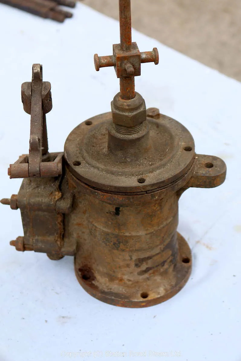 Large old dismantled V-twin engine