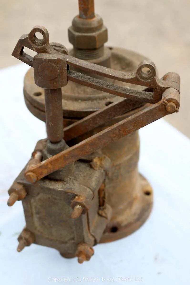 Large old dismantled V-twin engine