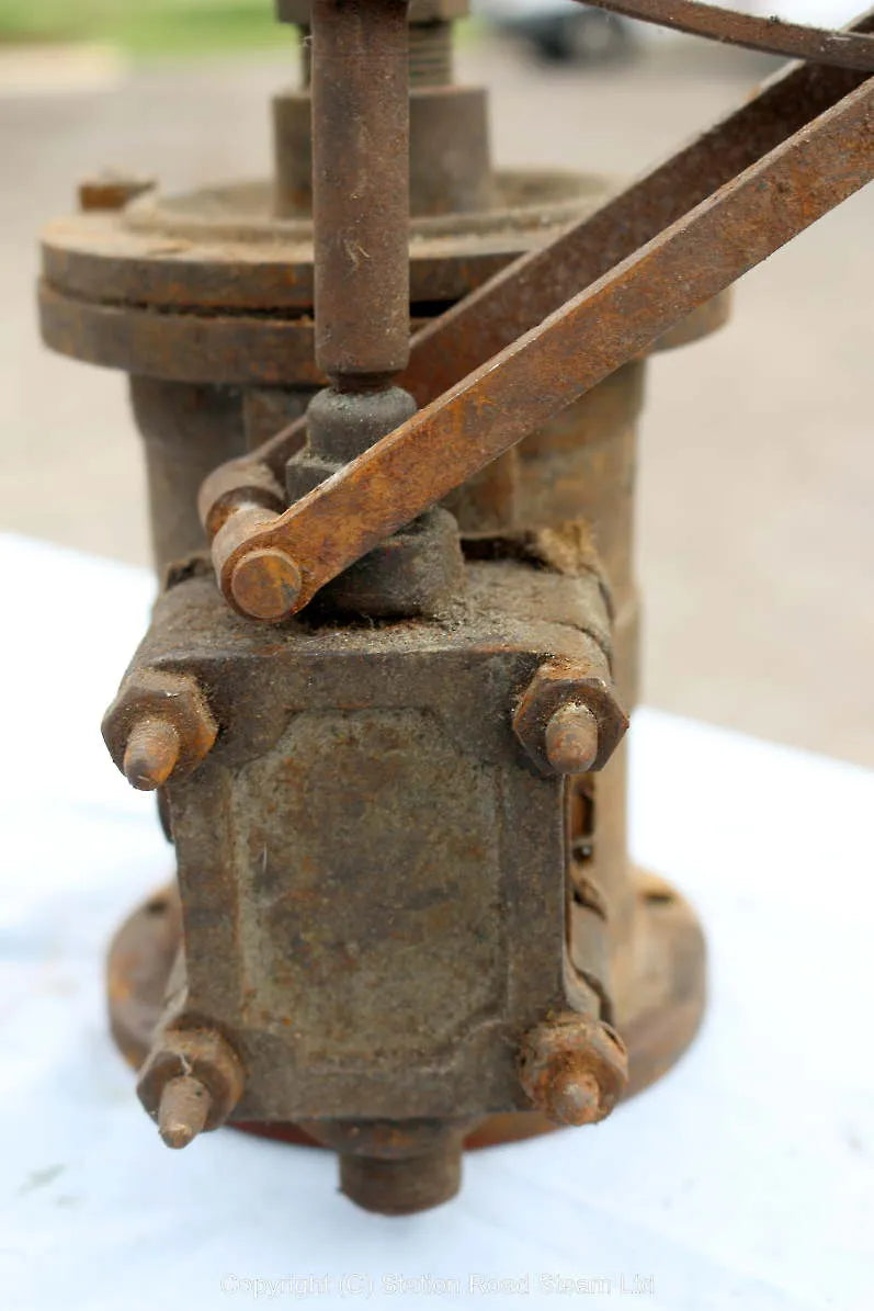 Large old dismantled V-twin engine
