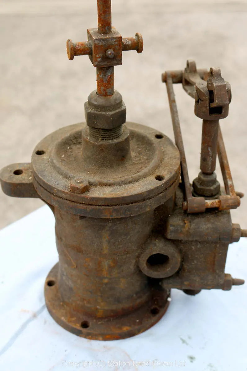 Large old dismantled V-twin engine