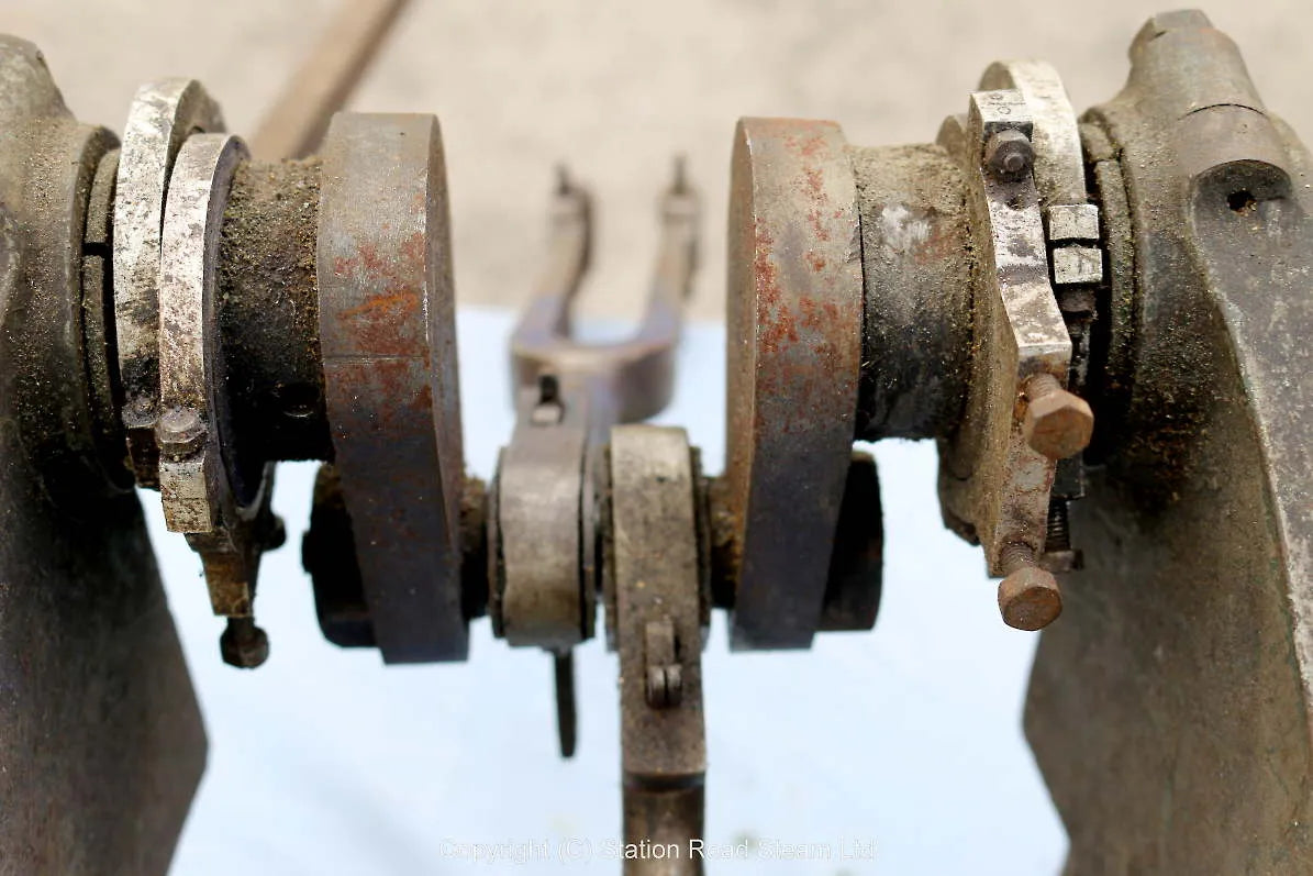 Large old dismantled V-twin engine