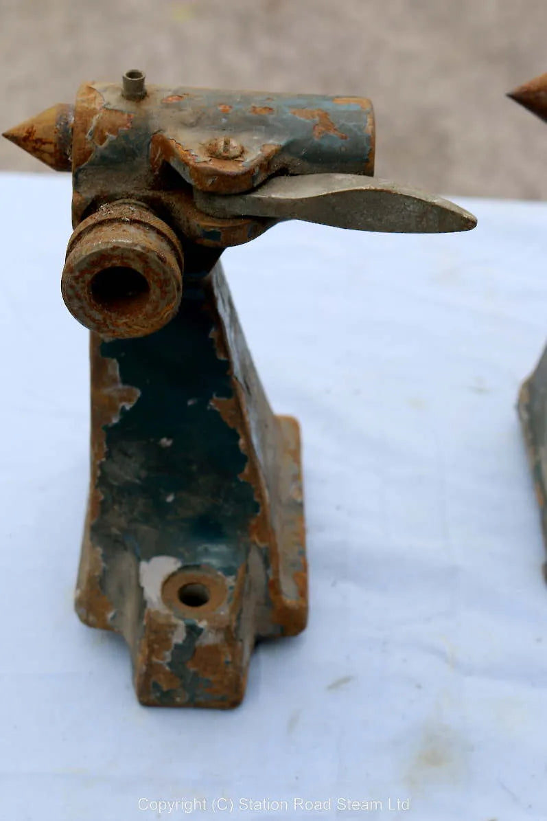 Large old dismantled V-twin engine