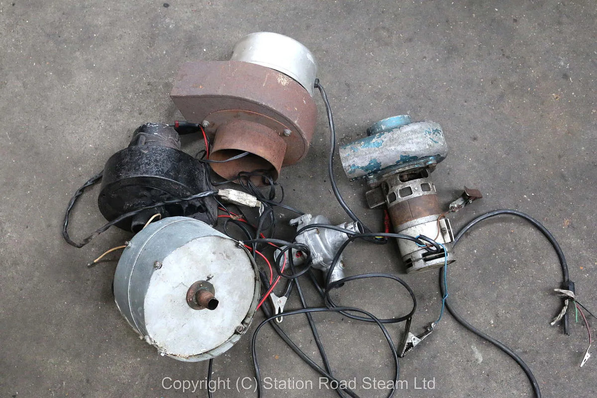 Five electric steam-raising blowers