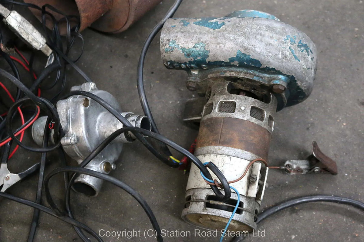 Five electric steam-raising blowers