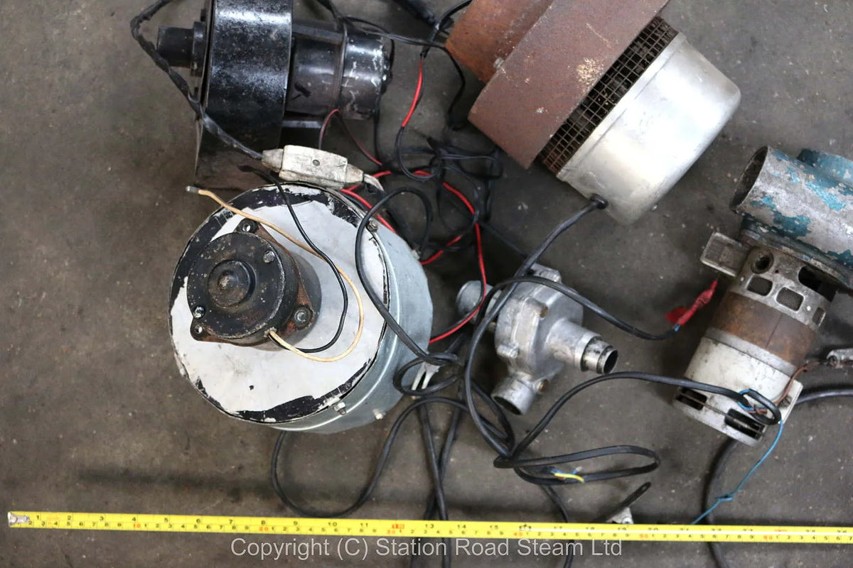 Five electric steam-raising blowers