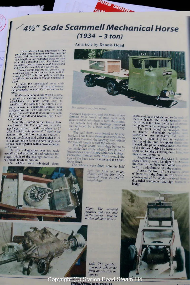 4 1/2 inch scale Scammell Mechanical Horse