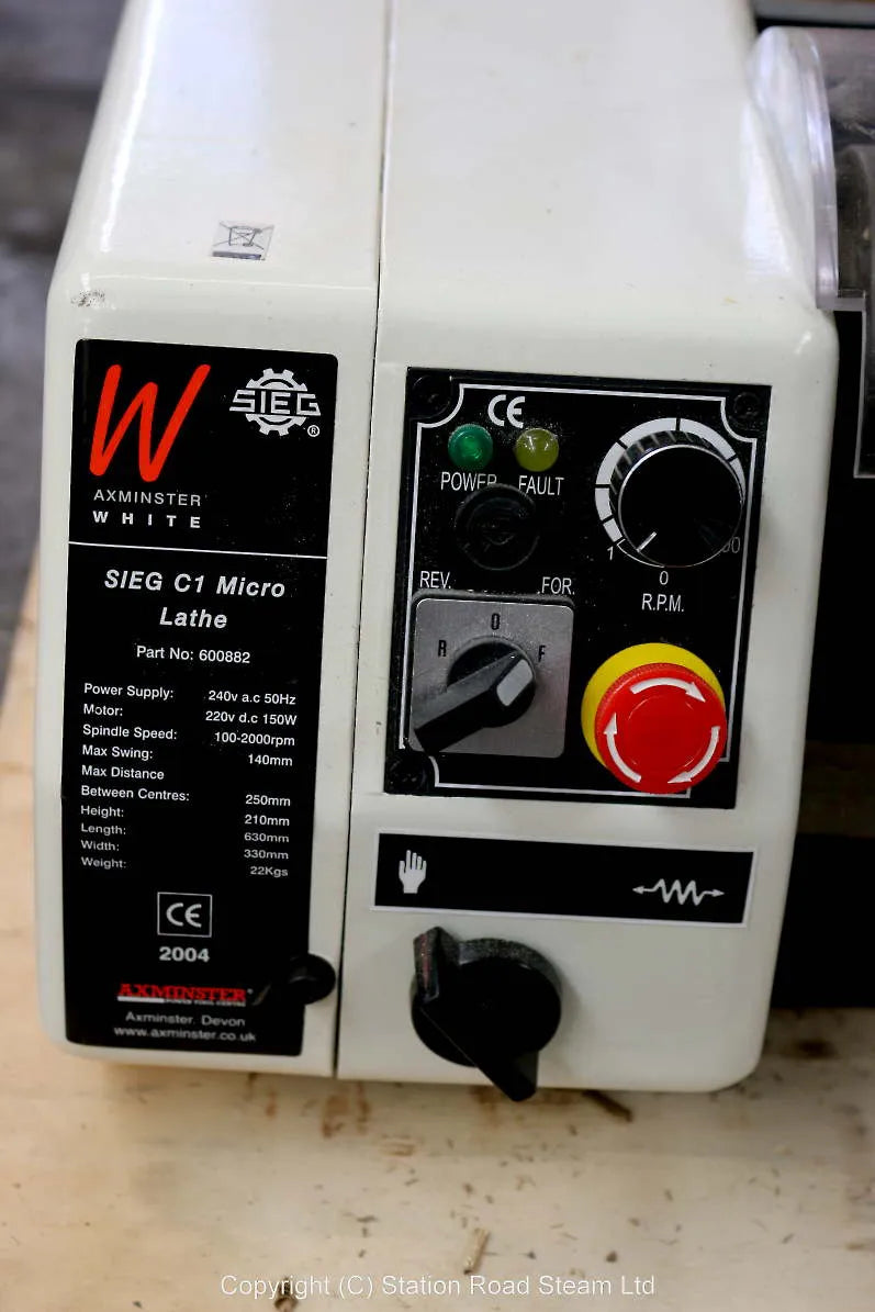 Axminster Sieg lathe with compound slide & 4 jaw chuck