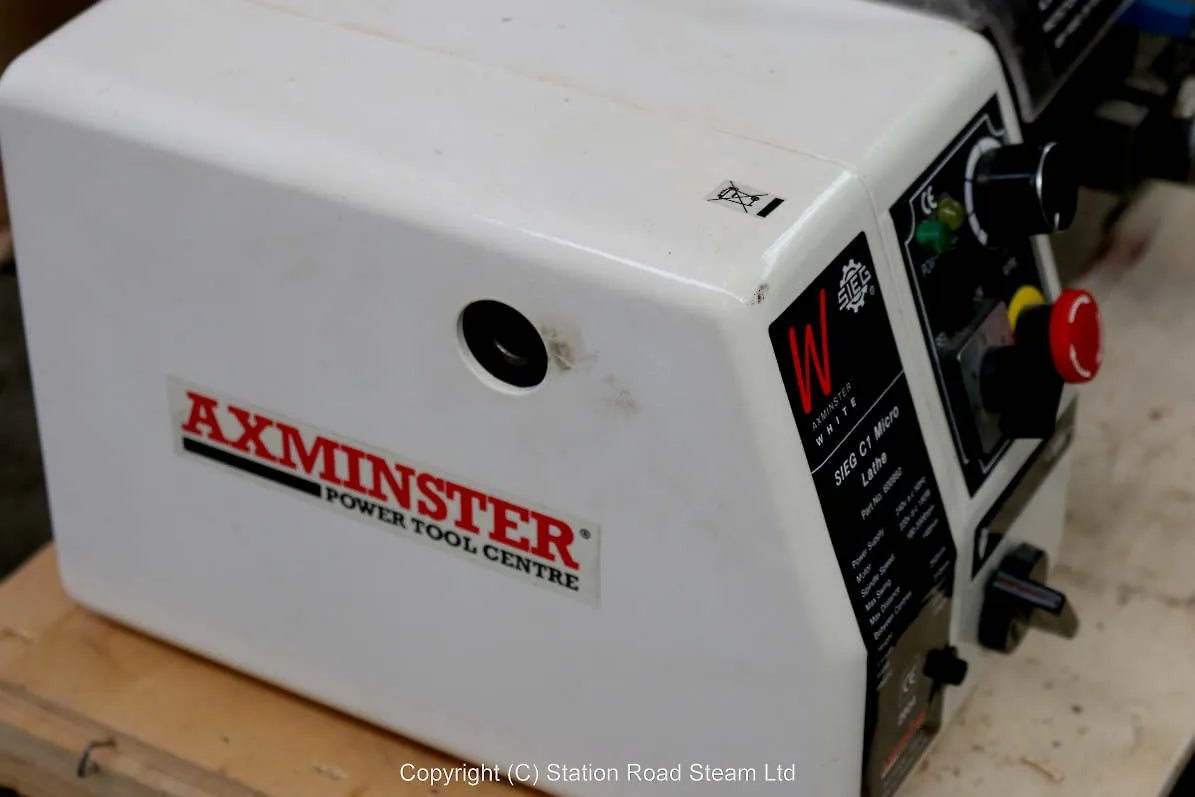 Axminster Sieg lathe with compound slide & 4 jaw chuck