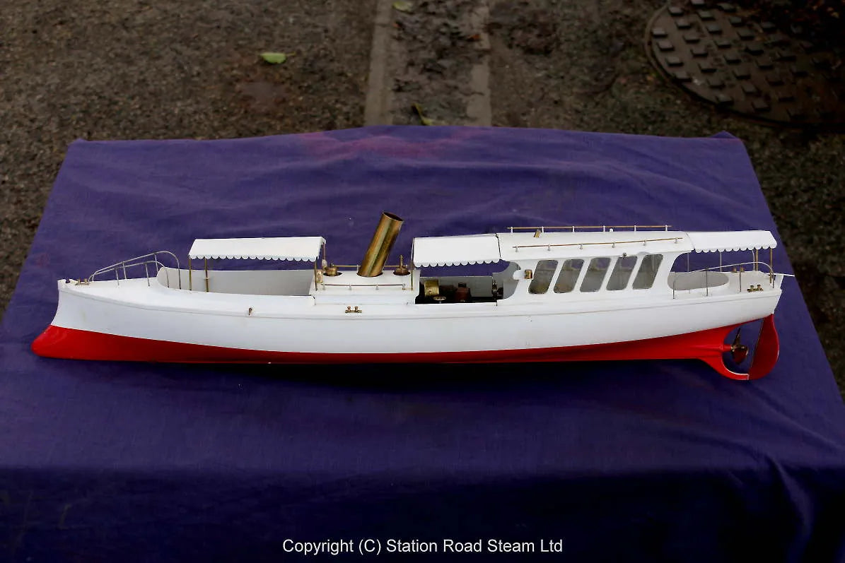 1/24th scale kit-built steam launch