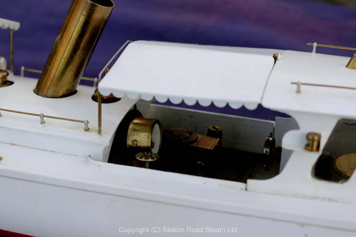 1/24th scale kit-built steam launch