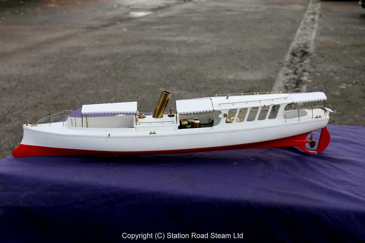 1/24th scale kit-built steam launch