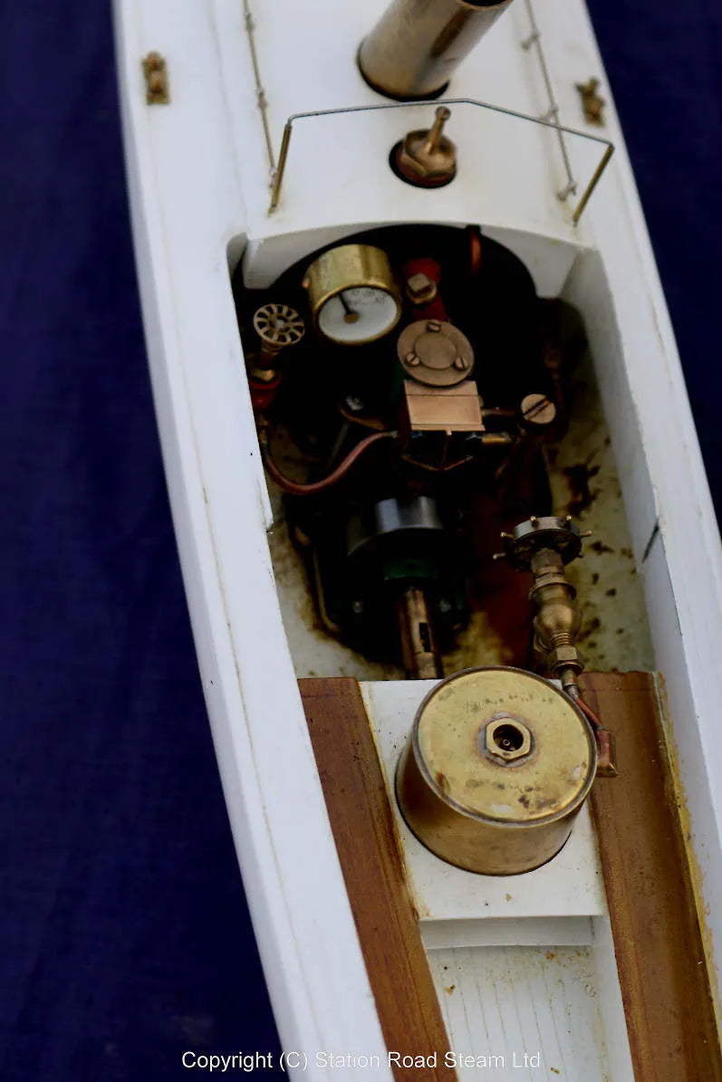 1/24th scale kit-built steam launch