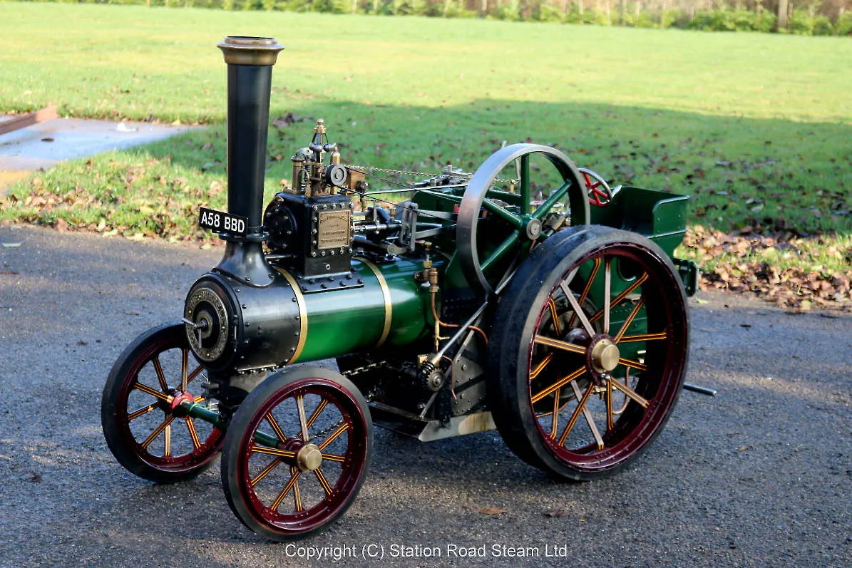 4 1/2 inch Burrell agricultural engine with driving truck