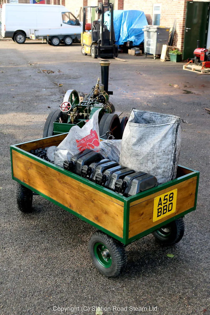 4 1/2 inch Burrell agricultural engine with driving truck