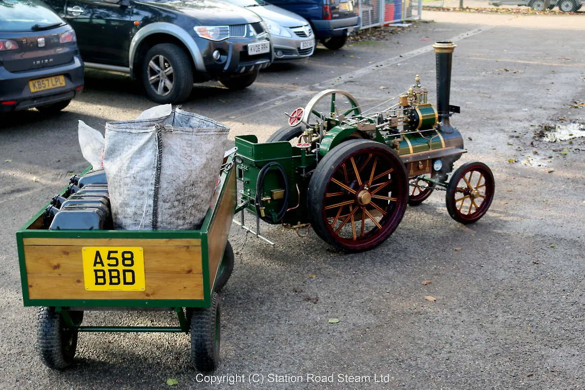 4 1/2 inch Burrell agricultural engine with driving truck