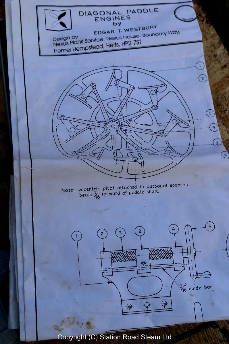 Westbury Diagonal Paddle engine castings