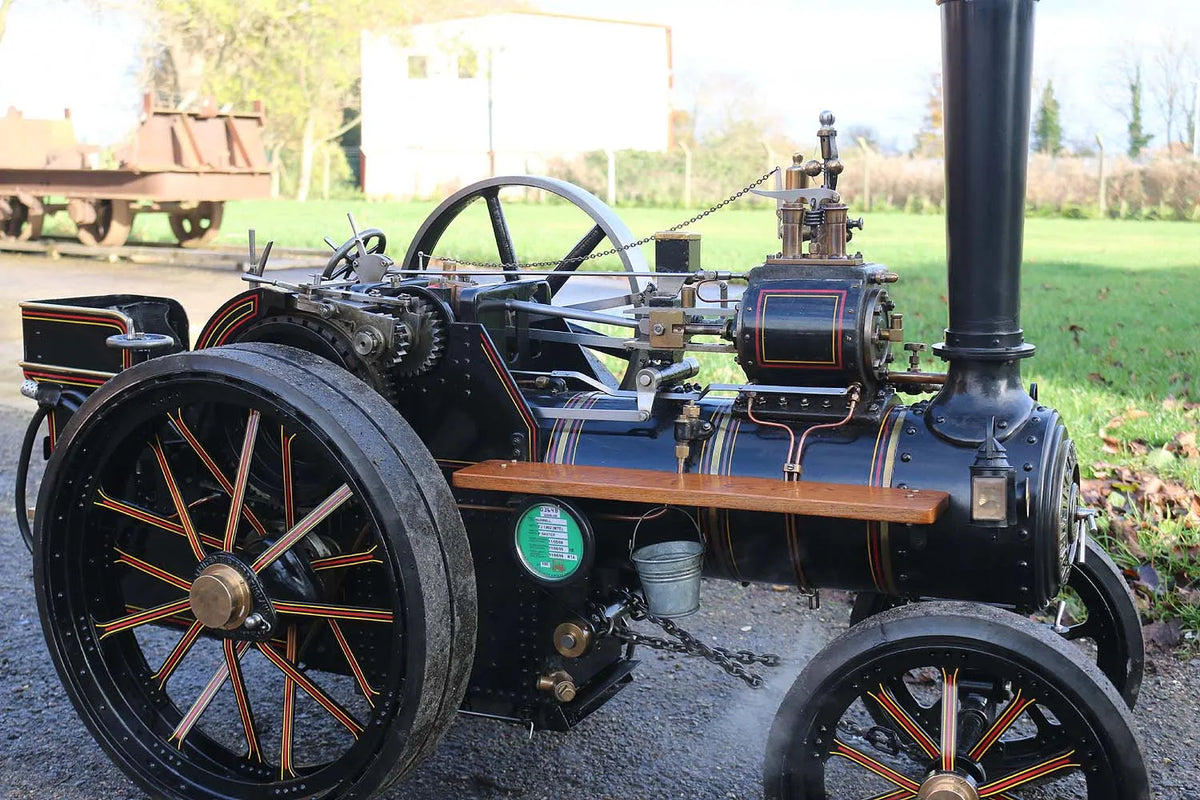 3 inch scale Burrell agricultural engine with driving truck