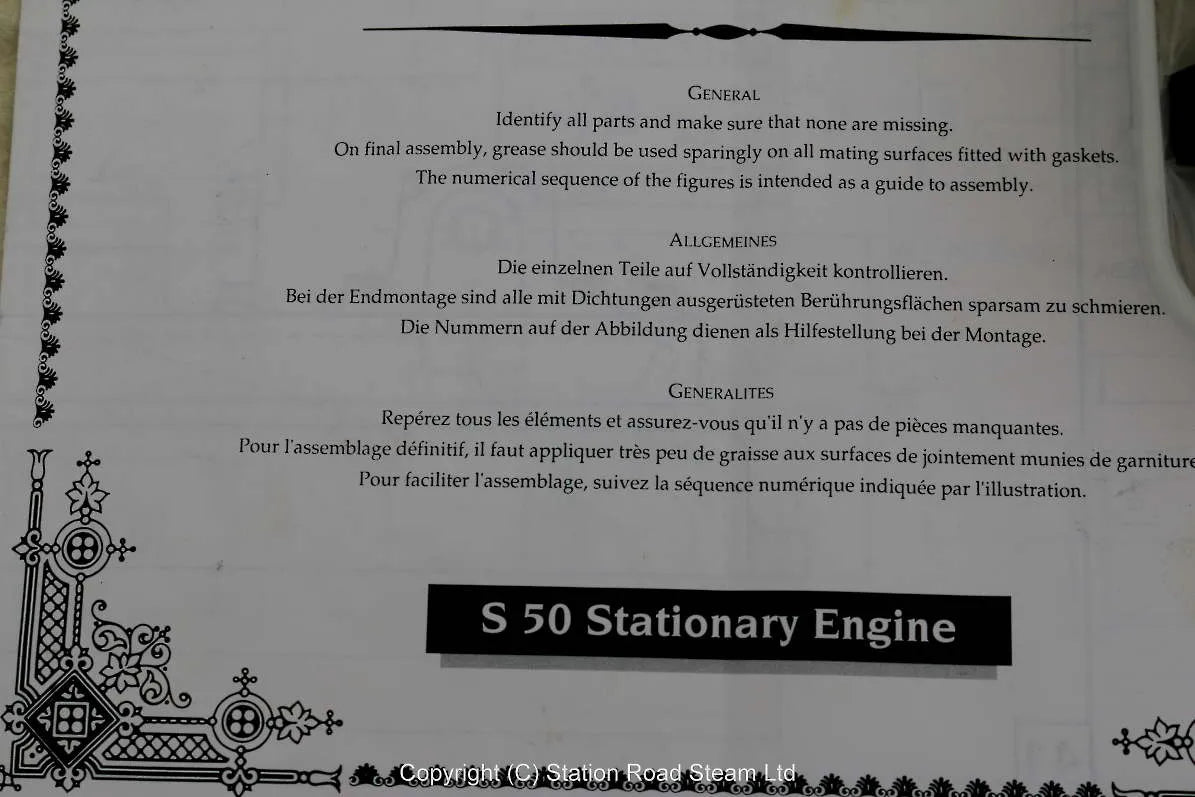 Part-built Stuart S50 engine
